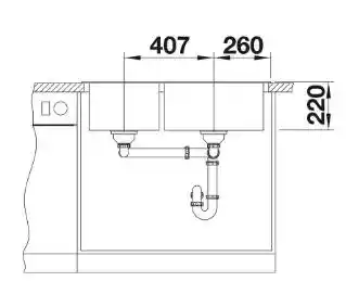 Blanco Zlewozmywak Pleon 9 527142 Delikatny biały