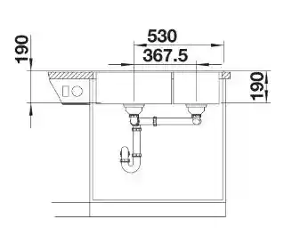 Blanco Zlewozmywak półtorakomorowy Legra 8 527089 Delikatny biały 50 x 78