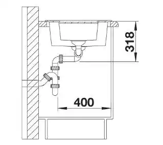 Blanco Zlewozmywak półtorakomorowy Metra 6 525923 Czarny 50 x 61.5