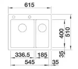 Blanco Zlewozmywak półtorakomorowy Pleon 6 525955 Czarny 51 x 61.5
