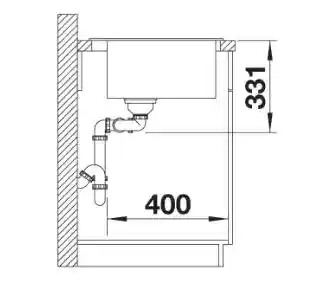 Blanco Zlewozmywak półtorakomorowy Pleon 6 525955 Czarny 51 x 61.5