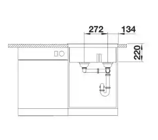 Blanco Zlewozmywak półtorakomorowy Pleon 6 525955 Czarny 51 x 61.5