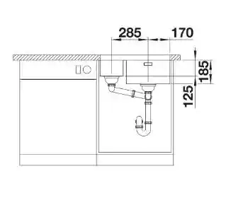Blanco Zlewozmywak Solis 340/180-U 526129 Stal szczotkowana