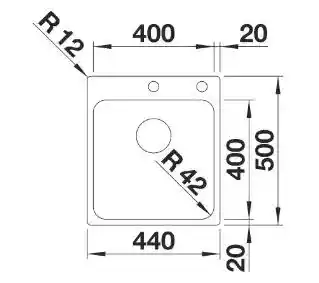 Blanco Zlewozmywak Solis 400-IF/A 526119 Stal szczotkowana