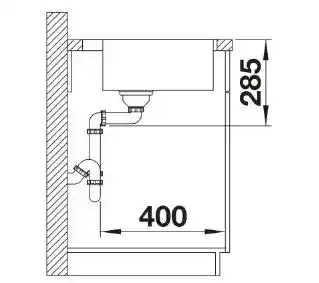 Blanco Zlewozmywak Solis 400-IF/A 526119 Stal szczotkowana