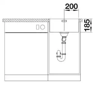 Blanco Zlewozmywak Solis 400-IF/A 526119 Stal szczotkowana
