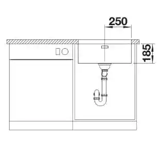 Blanco Zlewozmywak Solis 500-IF/A 526124 Stal szczotkowana