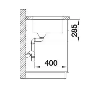 Blanco Zlewozmywak Solis 500-U 526122 Stal szczotkowana