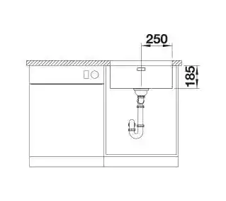 Blanco Zlewozmywak Solis 500-U 526122 Stal szczotkowana