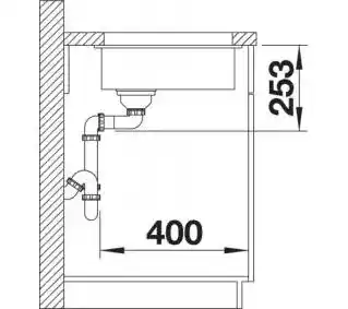 Blanco Zlewozmywak Subline 160-U 523396 Antracyt