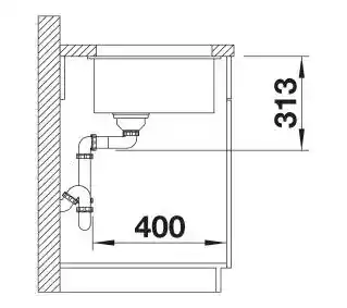 Blanco Zlewozmywak Subline 320-U 523410 Biały