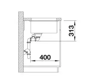 Blanco Zlewozmywak Subline 340/160-U 527163 Delikatny biały
