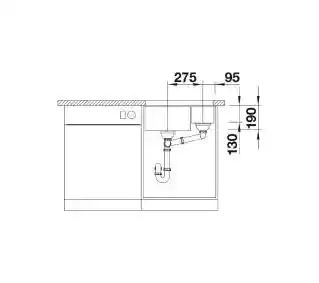 Blanco Zlewozmywak Subline 340/160-U 527163 Delikatny biały