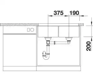 Blanco Zlewozmywak Subline 350/350-U 523578 Biały
