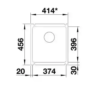 Blanco Zlewozmywak Subline 375-U 523727 Magnolia połysk
