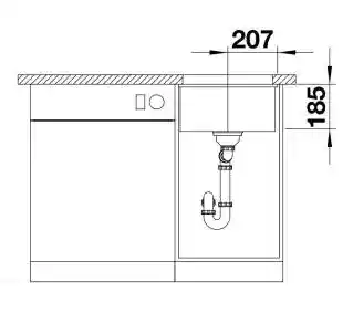 Blanco Zlewozmywak Subline 375-U 523727 Magnolia połysk
