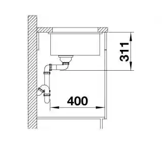 Blanco Zlewozmywak Subline 375-U 523727 Magnolia połysk