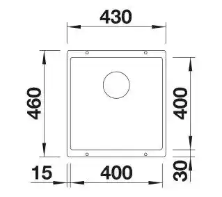 Blanco Zlewozmywak Subline 400-U 523426 Biały