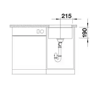 Blanco Zlewozmywak Subline 400-U 523426 Biały