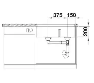 Blanco Zlewozmywak Subline 430-270-U 527167 Deikatny biały