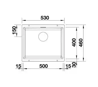Blanco Zlewozmywak Subline 500-U 523441 Kawowy