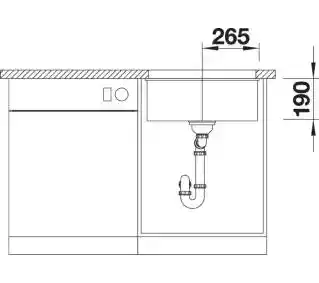 Blanco Zlewozmywak Subline 500-U 523441 Kawowy