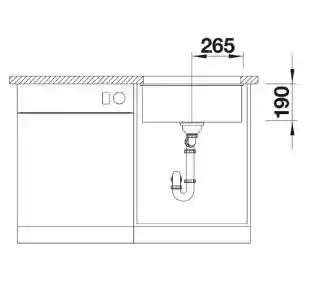 Blanco Zlewozmywak Subline 500-U 527170 Delikatny biały
