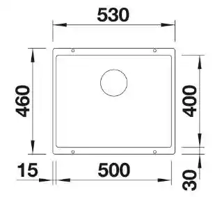Blanco Zlewozmywak Subline 500-U 527353 Wulkaniczny szary