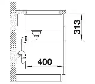 Blanco Zlewozmywak Subline 500-U 527353 Wulkaniczny szary