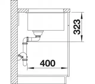 Blanco Zlewozmywak Subline 700-U Level 523452 Antracyt