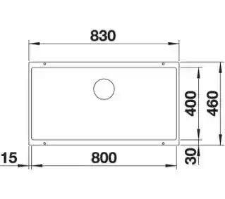 Blanco Zlewozmywak Subline 800-U 523145 Biały