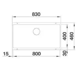 Blanco Zlewozmywak Subline 800-U 526005 Czarny