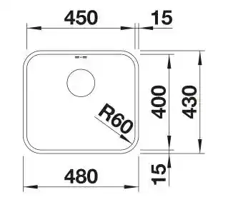 Blanco Zlewozmywak Supra 450-U 518203 Stal