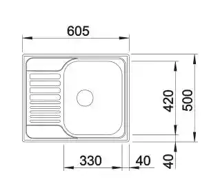 Blanco Zlewozmywak Tipo 45 S Mini 516524 Stal matowa