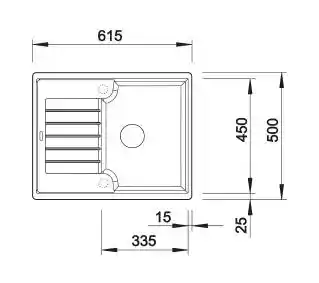 Blanco Zlewozmywak ZIA 40 S 516918 Antracyt