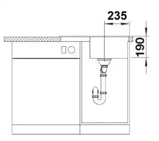 Blanco Zlewozmywak ZIA 45 S Compact 526009 Czarny