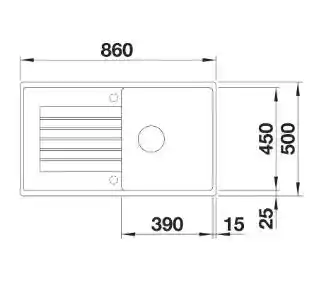 Blanco Zlewozmywak ZIA 5 S 526015 Czarny