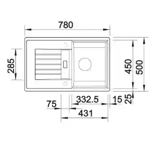 Blanco Zlewozmywak ZiIA 45 S 526013 Czarny