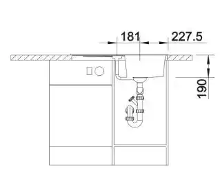 Blanco Zlewozmywak ZiIA 45 S 526013 Czarny