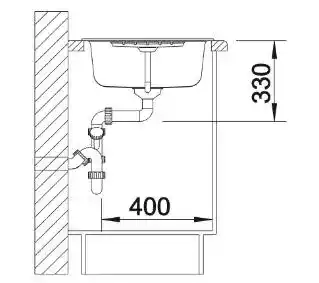 Blanco Zlewozmywak ZiIA 45 S 526013 Czarny
