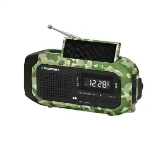 Blaupunkt ER20GC SURVIVAL Na korbkę, Solarne, Latarka, Powerbank, Radio FM Zielony Radioodbiornik