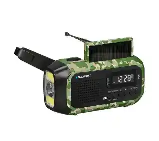 Blaupunkt ER20GC SURVIVAL Na korbkę, Solarne, Latarka, Powerbank, Radio FM Zielony Radioodbiornik