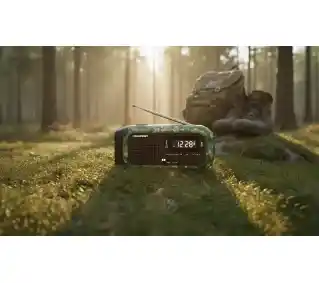 Blaupunkt ER20GC SURVIVAL Na korbkę, Solarne, Latarka, Powerbank, Radio FM Zielony Radioodbiornik