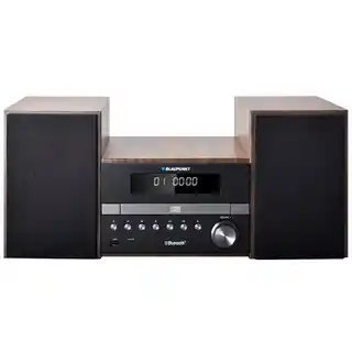 Blaupunkt MS46BT mini wieża 100W Bluetooth FM CD/-R/-RW wejście USB ciemne drewno czarna