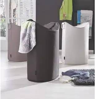 Blomus kosz na pranie piaskowy Frisco, materiałowy, pojemność 50 litrów