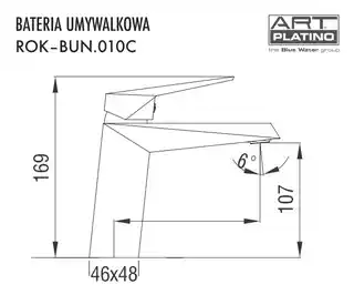 Blue Water ART PLATINO Bateria umywalkowa ROK chrom ROK-BUN.010C