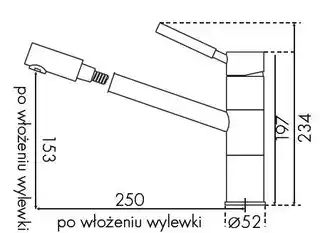 Blue Water Bateria kuchenna DELAWARE chrom