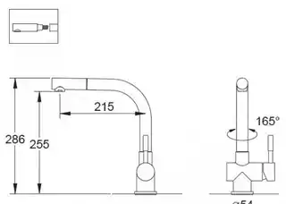 Blue Water Bateria kuchenna LIRA chrom