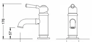 Blue Water Bateria umywalkowa CALITRI chrom CAL-BUN.010C
