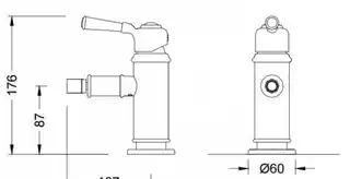 Blue Water Calitri bateria bidetowa chrom CAL-BB.040C